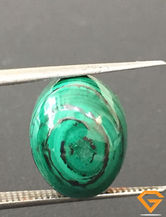 12.36 ct Natural Certified Malachite stone